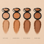Load image into Gallery viewer, Set of compact powders with color swatches on a beige background