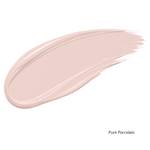 Load image into Gallery viewer, A swatch of liquid makeup cream in the shade 'Pure Porcelain' is shown as a smooth, glossy diagonal smear on a plain white background.